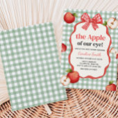 Gingham Apple of our Eye Baby Shower Einladung