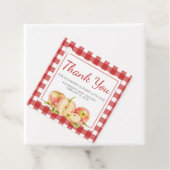 Gingham Apple of Our Eye Baby Shower Geschenkanhänger (Beispiel)