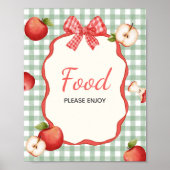 Gingham Apple von unserem Eye Baby Shower Food Poster (Vorne)