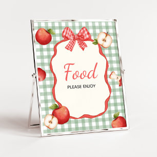 Gingham Apple von unserem Eye Baby Shower Food Poster