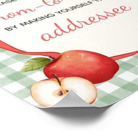 Gingham Apple von unserem Eye Envelope Station Sig Poster (Ecke)