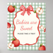 Gingham Apple von unseren Augen Babys sind süße Ze Poster (Vorne)