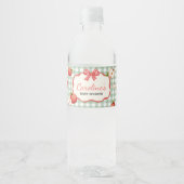 Gingham Apple von unserer Eye Baby Dusche Wasserflaschenetikett (Vorderseite)