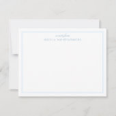 Gingham Baby Blue und White Personal Mitteilungskarte (Vorderseite)