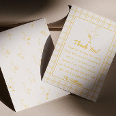 Gingham Baby Dusche mit Alberner Gänseblüte Dankeskarte