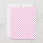 Gingham Baby Girl Einladung (Rückseite)