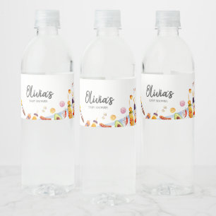 Gingham Baby GRILLEN Baby Shower Wasserflaschenetikett