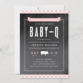 Gingham Baby GRILLEN Co-ed Baby Shower Einladung (Vorderseite)