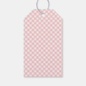 Gingham Baby GRILLEN Pink Baby Shower Geschenkanhänger (Rückseite)