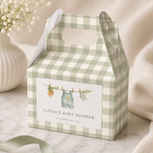 Gingham-Baby-Party lokal angebaut Geschenkschachtel