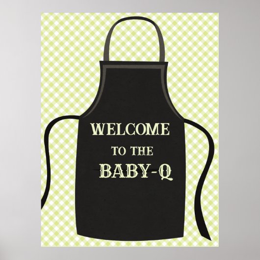 Gingham Baby-q Welcome Poster (Vorne)