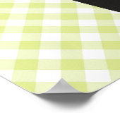 Gingham Baby-Q Willkommen Poster (Ecke)