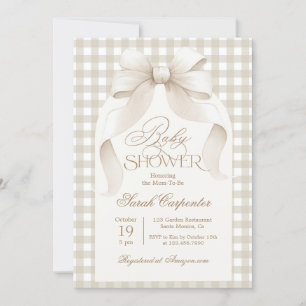Gingham Baby Showeinladung Einladung