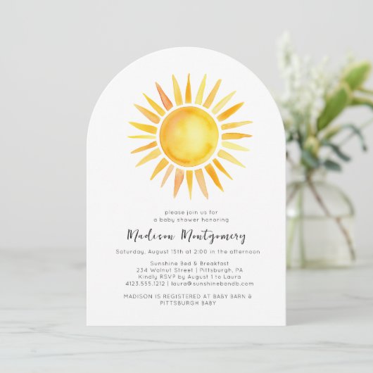 Gingham Baby Shower Einladung (Stehend Vorderseite)