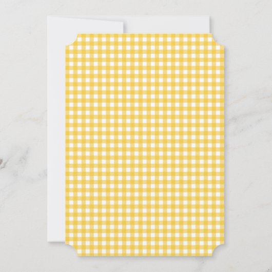 Gingham Baby Shower Einladung (Rückseite)