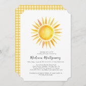 Gingham Baby Shower Einladung (Vorne/Hinten)