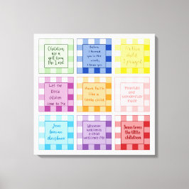 Gingham Baby verses Faith basiert Leinwanddruck