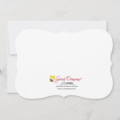 Gingham Banner Flugzeug Geburtstag| Lavendel Einladung (Rückseite)