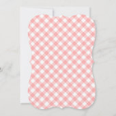 Gingham Barbecue Baby Shower Einladung / Coral (Rückseite)