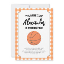 Gingham-Basketball-Geburtstag