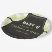 Gingham Bbq Baby Shower  Pappteller (Schrägansicht)