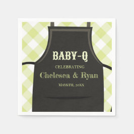 Gingham Bbq Baby Shower Serviette