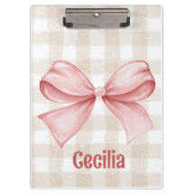 Gingham, beige und rosa, mit Aquarellbogen