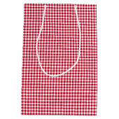 Gingham-Berry-Red-Gift-Bag Mittlere Geschenktüte (Rückseite)