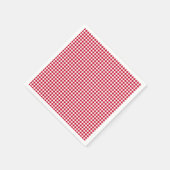 Gingham-Berry-Red Paper Napkins Serviette (Ecke)