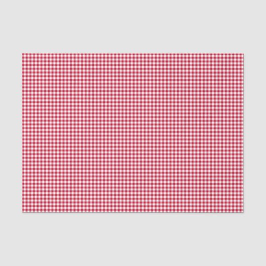 Gingham-Berry-Red-Tissue Wrapping Paper Seidenpapier (Vorderseite)