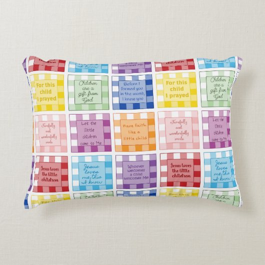 Gingham Bible verrät über Kinder Akzent Pillow Dekokissen (Vorderseite)