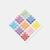 Gingham Bible verses Baby Shower Serviette (Ecke)