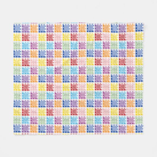 Gingham Bible verses über Kinder und Babys Fleecedecke (Vorderseite (Horizontal))