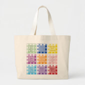 Gingham Bible verses über Kinder und Babys Jumbo Stoffbeutel (Vorne)