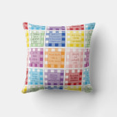 Gingham Bible verses über Kinder und Babys Kissen (Rückseite)