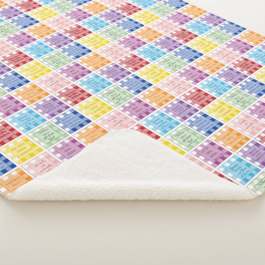 Gingham Bible verses über Kinder und Babys Sherpadecke (3/4)
