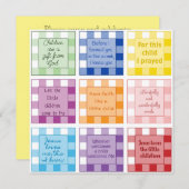 Gingham Bible versus Baby Showeinladung Einladung (Vorne/Hinten)