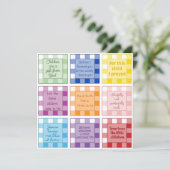 Gingham Bible versus Baby Showeinladung Einladung (Stehend Vorderseite)