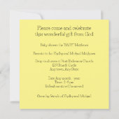 Gingham Bible versus Baby Showeinladung Einladung (Rückseite)