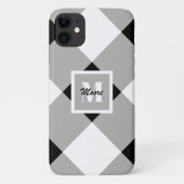 Gingham - Black and Gray Phone Case (Rückseite)