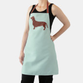 Gingham Black and Tan Dackel Profile - Minze Schürze (InSitu)