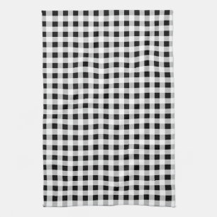 Gingham Black und White Handtuch