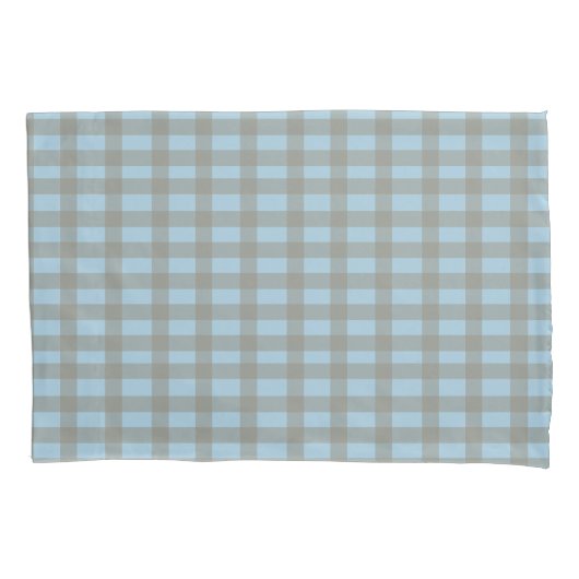 Gingham Blau  Kissenbezug (Vorderseite)