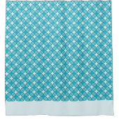 Gingham blau-weiß duschvorhang (Vorderseite)