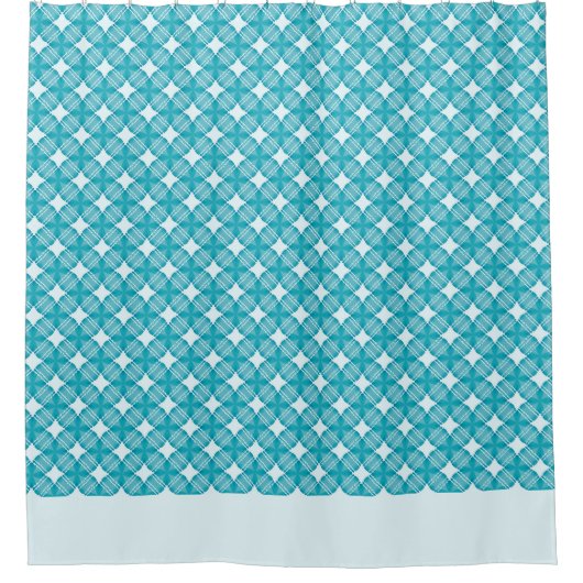 Gingham blau-weiß duschvorhang (Vorderseite)