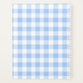 Gingham Blaues Arbeitskollegen-Geschenk 2027 Monat Planer (Rückseite)