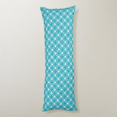 Gingham Ble und White Seitenschläferkissen (Rückseite (Vertikal))