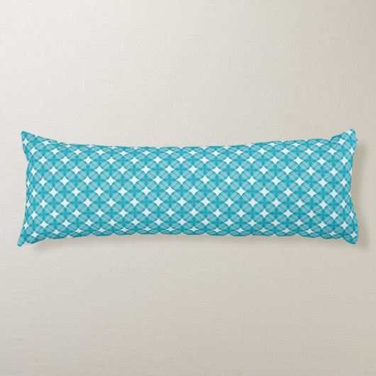 Gingham Ble und White Seitenschläferkissen (Vorderseite)