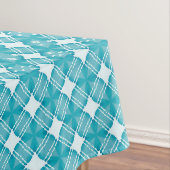 Gingham Ble und White Tischdecke (Beispiel)