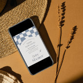 Gingham Blue Checkered | Kariert | Babyparty Einladung